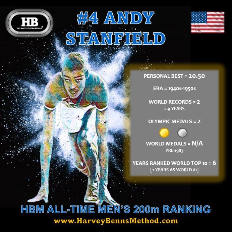 Andy Stanfield top 10 all-time men's 200m athlete