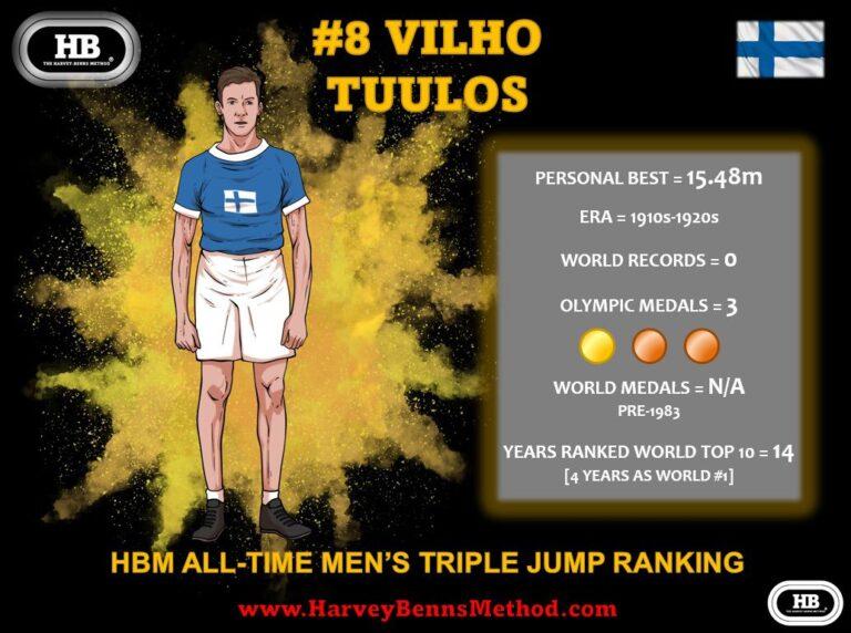 Vilho Tuulos all-time men's triple jump athlete