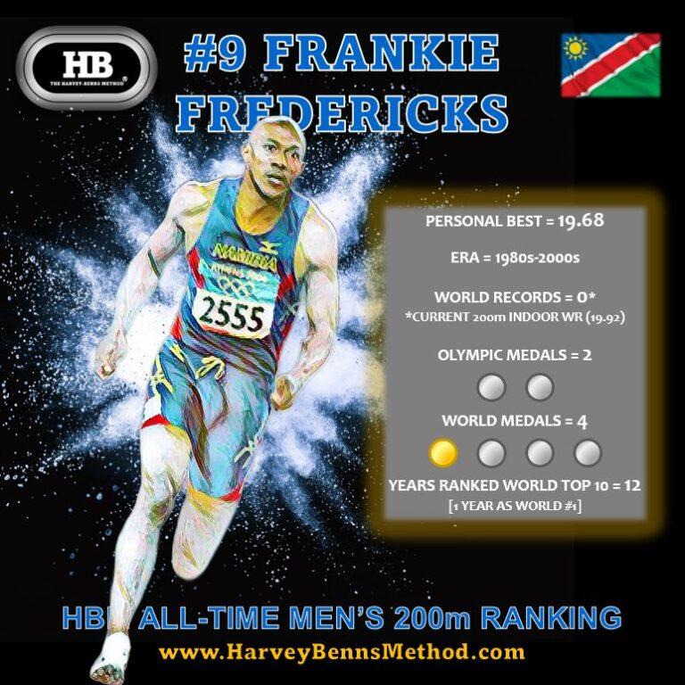 Frankie Fredericks top 10 all-time men's 200m athlete