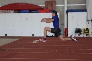 Lawrence Harvey practicing the Triple Jump