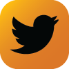 gold Twitter logo